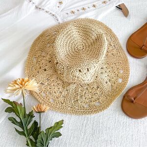 & Other Stories crotcheted straw hat.